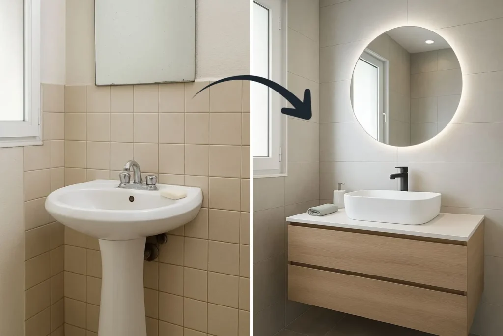 Cambio de lavabo